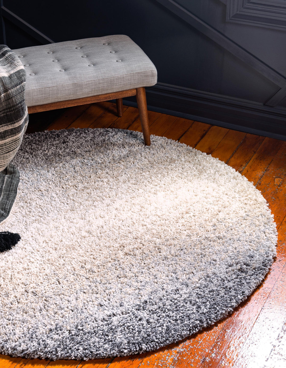 Velviona Gradient Shaggy Teppich | Weicher Hochflorteppich | Modernes Farbverlauf-Design