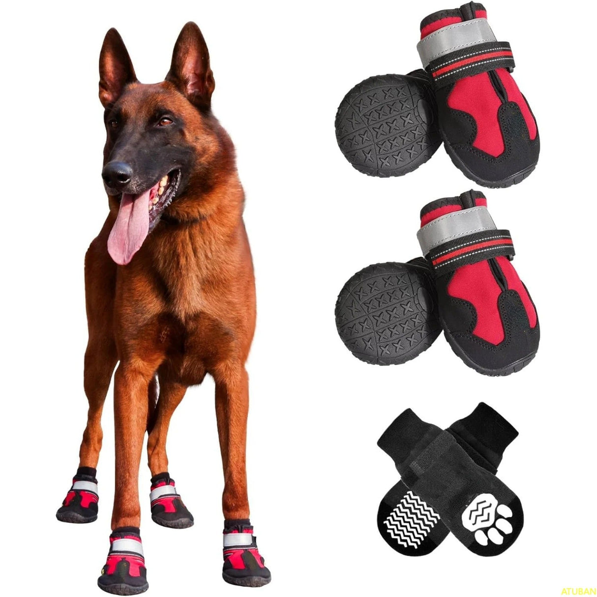 PawGrip Rutschfeste Hundestiefel | Schutz für Hundepfoten | Wasserdicht & Bequem