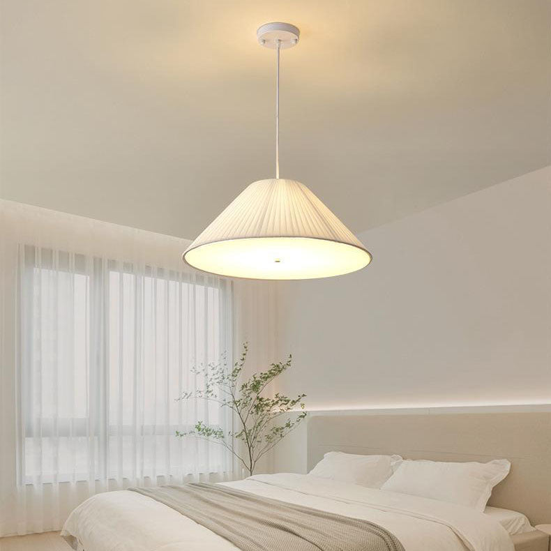 AetherLume Pendelleuchte im skandinavischen Stil | Runder Schirm aus Eisen, Acryl & Stoff | 4/5 Lichter | Für Wohnzimmer