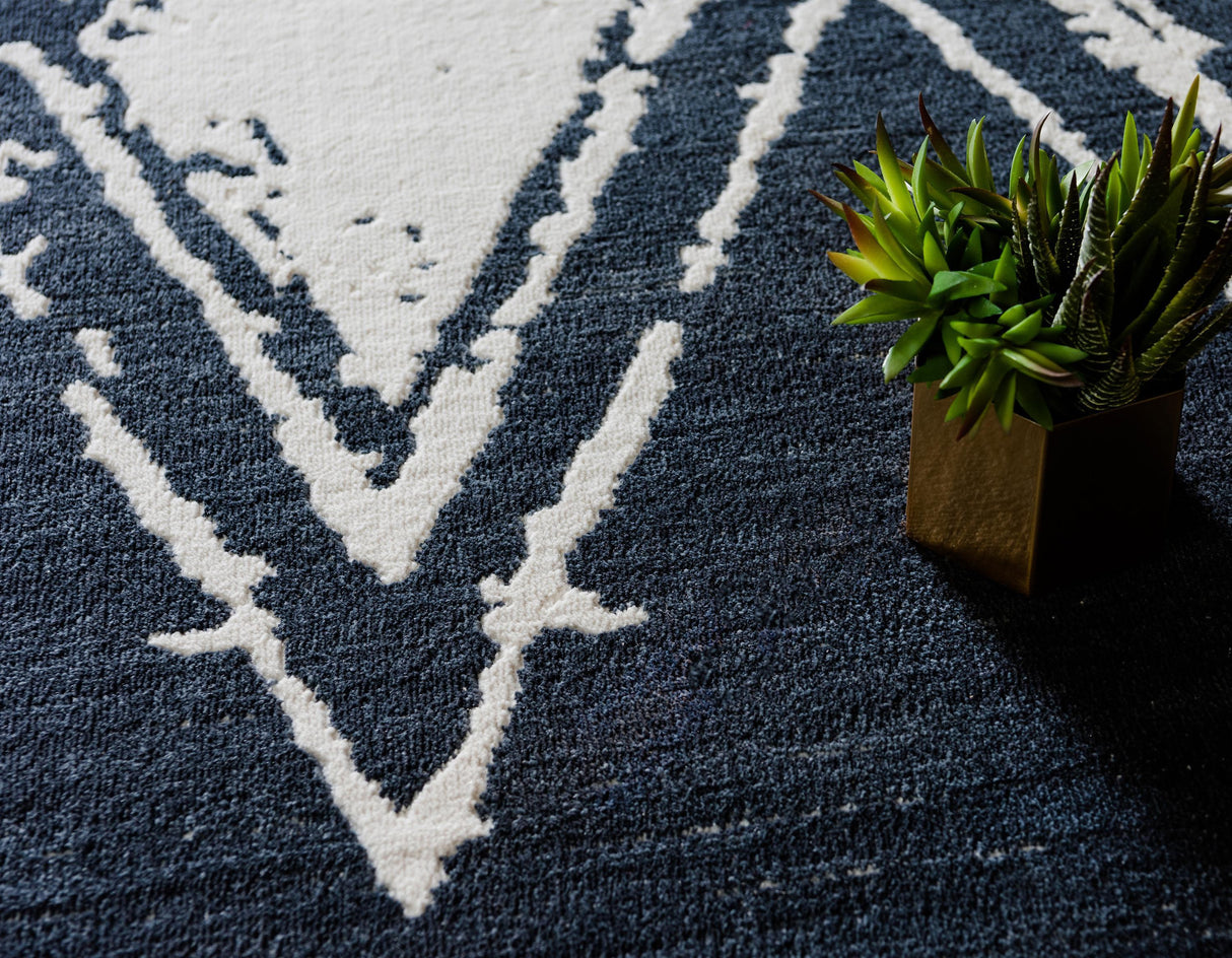 Rautanova Moderner Teppich mit verblasstem Rautenmuster | Weich & Strapazierfähig | Perfekt für Wohnzimmer & Schlafzimmer