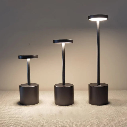 LumaLite Wiederaufladbare LED-Tischlampe | Kabellos | Dimmbar | Modernes Design für Restaurants und Zuhause