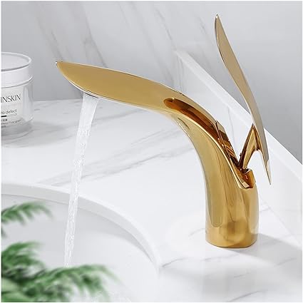 LuxFlow Moderne Badezimmerarmatur | Luxuriöses Design | Einfache Installation | Wasserfall-Effekt