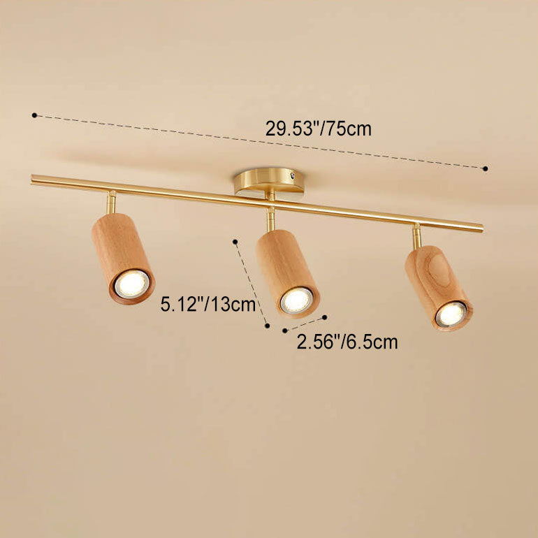 LumiSpot Nordic Design LED Deckenleuchte | Minimalistisches Holz-Design | Energieeffizient | Modernes Wohnambiente