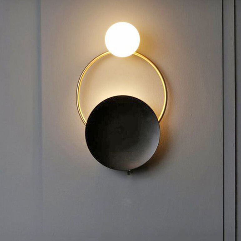 CircaNova LED Wandleuchte | Nordic Metal Circle Design | Minimalistisch & Modern | 1-Licht Wandlampe