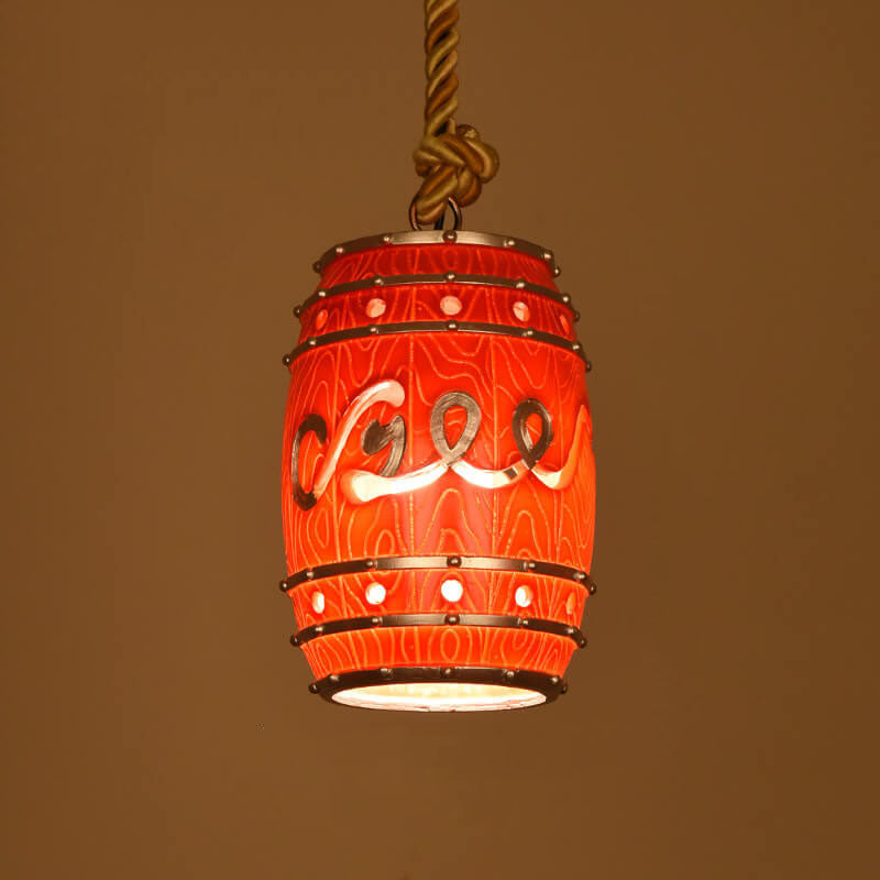 VintageCrate Rustikale Weinfass Hängelampe | LED-Pendelleuchte | Perfekt für Esszimmer & Bars