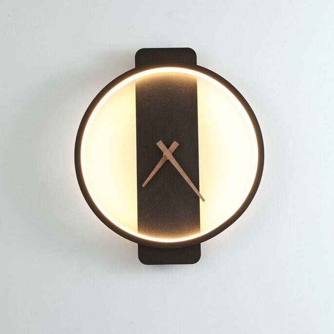 LumiChron Wandleuchte | Minimalistisches Uhr-Design | 1-Licht LED Wandlampe | Moderne Beleuchtung für Wohnräume