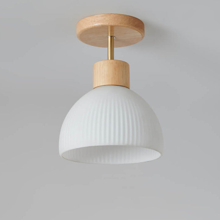 Clairéa Halbrunde Deckenleuchte im nordischen Stil | Glasdesign | Elegante Beleuchtung für Zuhause