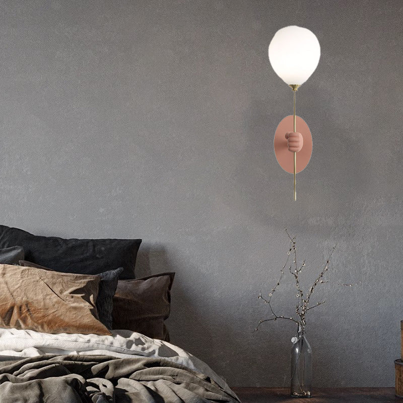 BrightBuddy Wandleuchte | Einzigartiges Cartoon-Design | Glas & Harz | 1-Licht | Perfekt für Kinderzimmer