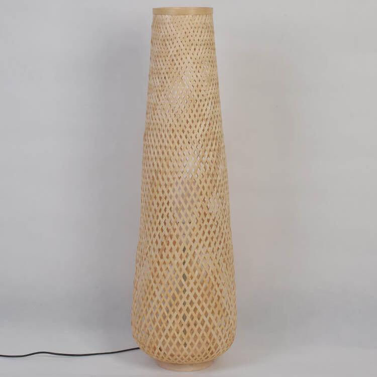 BambooGlow Design Stehleuchte | LED-Bambuslampe | Handgefertigt | Stimmungslicht | Dekorative Beleuchtung für Zuhause