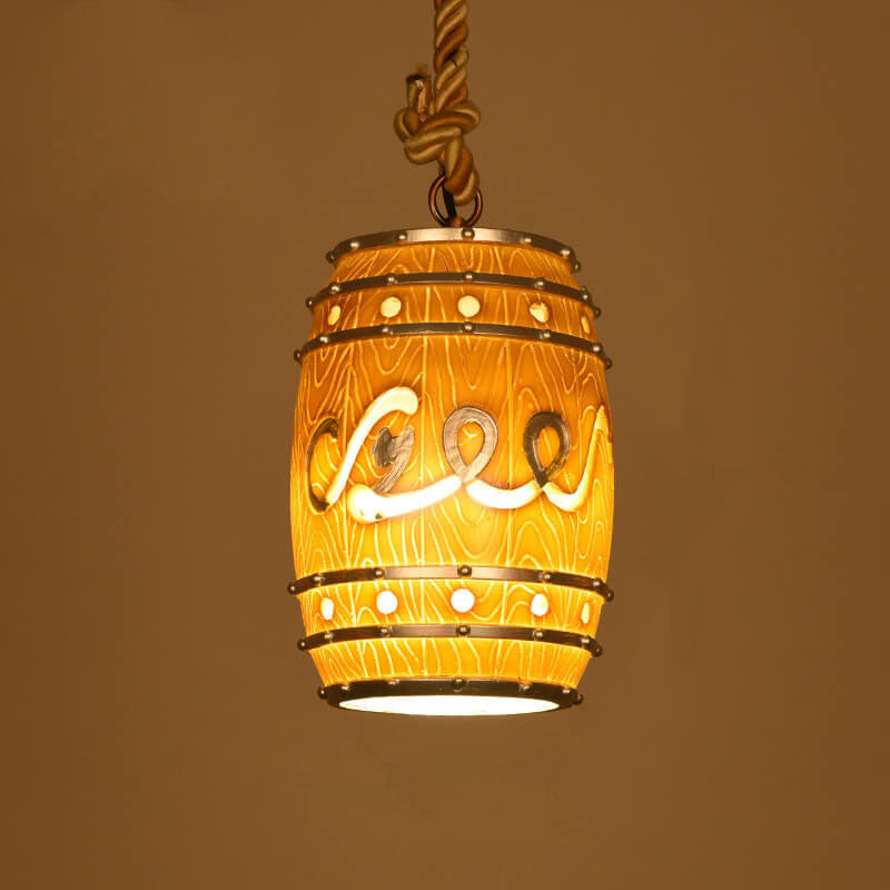 VintageCrate Rustikale Weinfass Hängelampe | LED-Pendelleuchte | Perfekt für Esszimmer & Bars