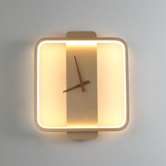 LumiChron Wandleuchte | Minimalistisches Uhr-Design | 1-Licht LED Wandlampe | Moderne Beleuchtung für Wohnräume