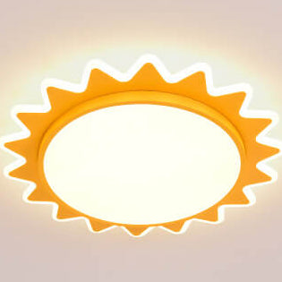 SunnyLuxe Kreatives Cartoon LED Deckenlicht | Sonnendesign | Kinderzimmer | Dimmbare Beleuchtung
