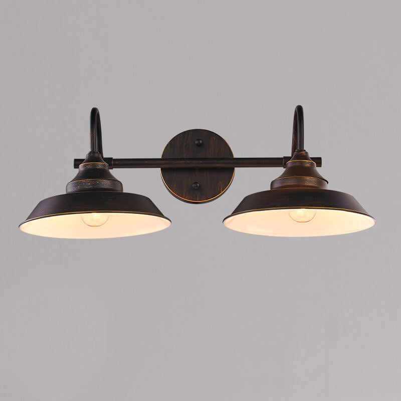 RusticaLuxe Industrielle Vintage Wandleuchte | Eisen-Design | 1/2-flammig | Rustikales Ambiente