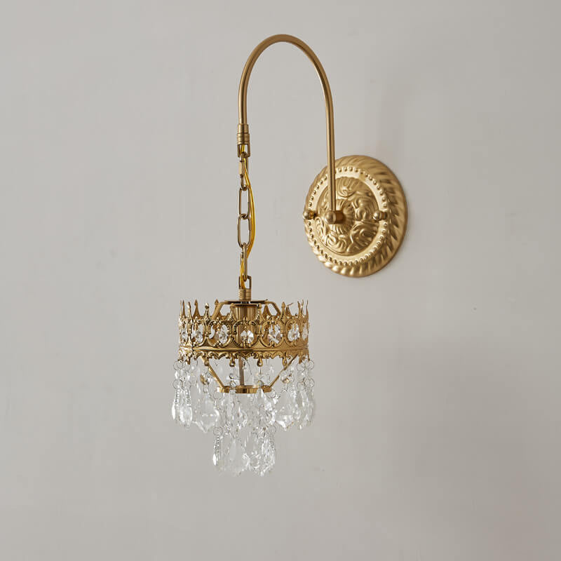 Crysoria Crystal Wandlampe | Vintage Design | Luxus Wandleuchte | Kristallkrone | Dekoratives Licht