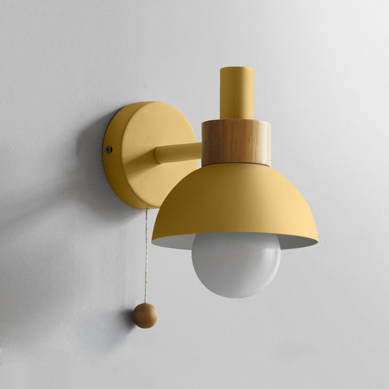 MacaroonGlow Nordic Wandlampe | Farbiges Kugeldesign | Einflammige LED-Wandleuchte für Wohnräume