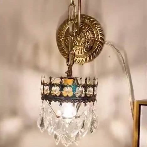 Crysoria Crystal Wandlampe | Vintage Design | Luxus Wandleuchte | Kristallkrone | Dekoratives Licht