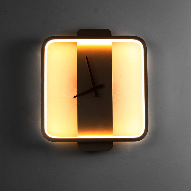 LumiChron Wandleuchte | Minimalistisches Uhr-Design | 1-Licht LED Wandlampe | Moderne Beleuchtung für Wohnräume