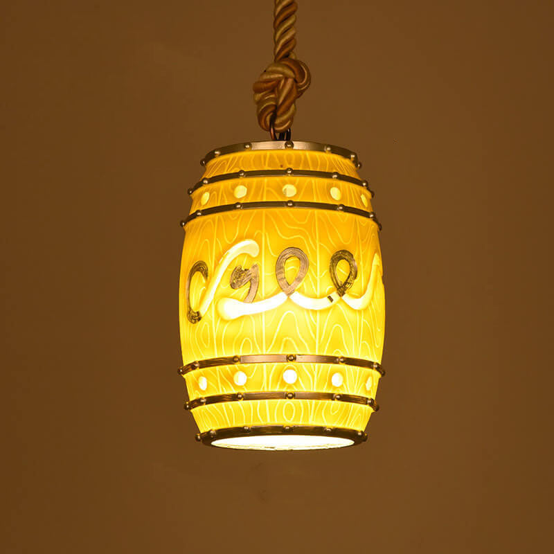 VintageCrate Rustikale Weinfass Hängelampe | LED-Pendelleuchte | Perfekt für Esszimmer & Bars