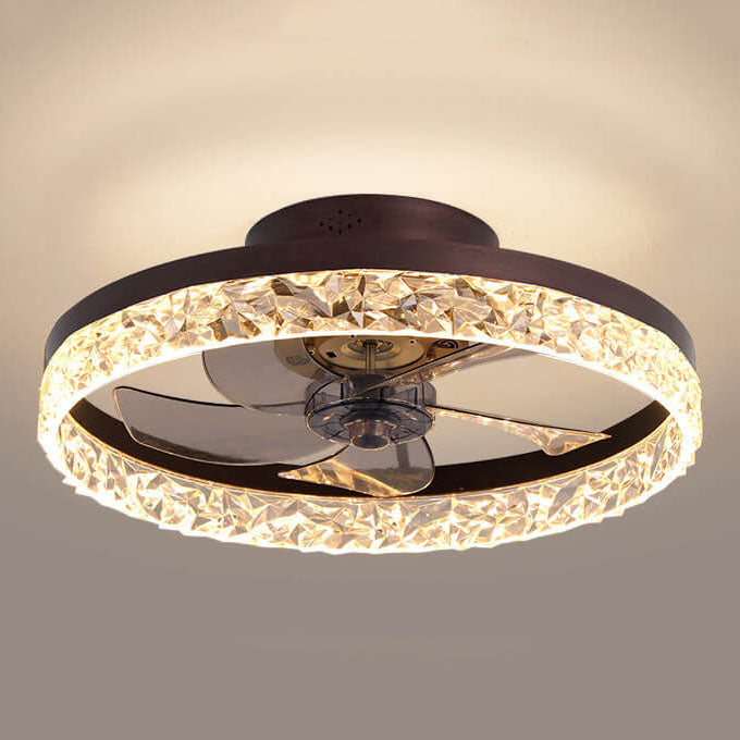 AeroRing Modern LED Deckenventilator | Semi-Flush Mount | Kreisdesign | Stimmungslicht & Lüfterfunktion