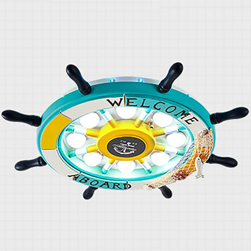 NautiGlow Kinderzimmer LED Deckenlampe | Segelboot-Design | Cartoon-Stil | Stimmungsvolle Beleuchtung