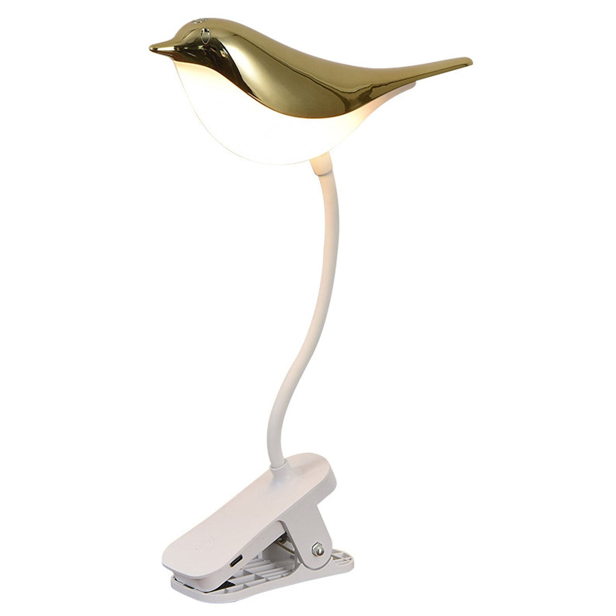 BrightBird Nordic LED Tischlampe | USB-Ladung | Nachtlicht mit Vogelclip | Modernes Design