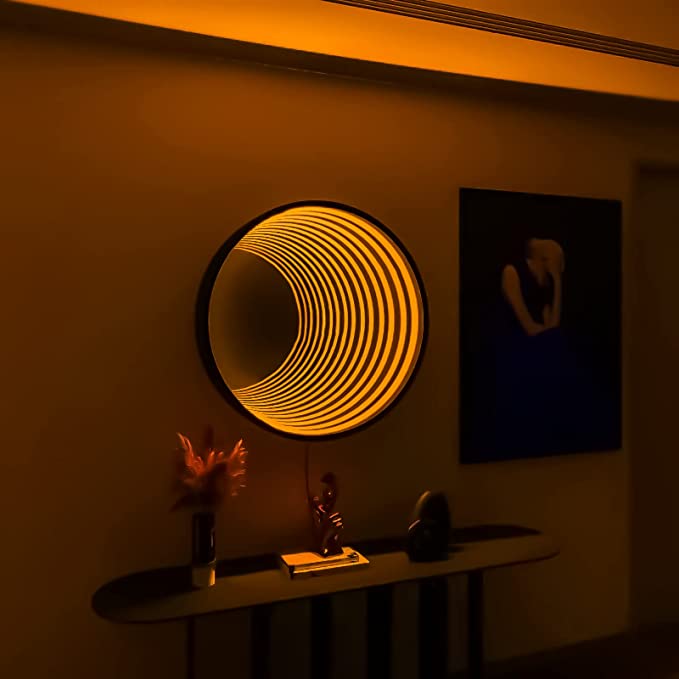 InfinityGlow 3D Unendlichkeitsspiegel Licht | LED Beleuchtung | Deko-Spiegel | Stimmungslicht