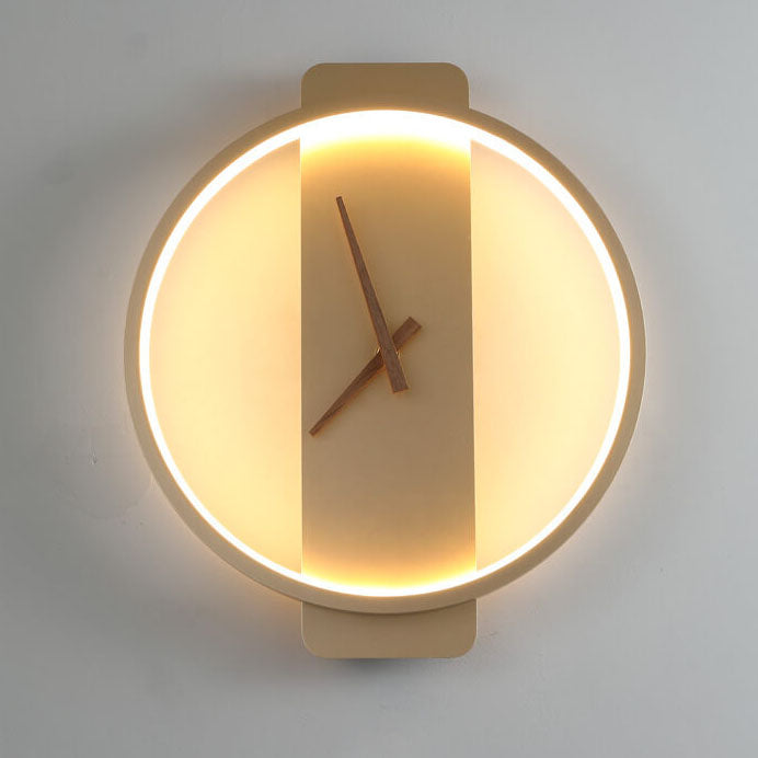 LumiChron Wandleuchte | Minimalistisches Uhr-Design | 1-Licht LED Wandlampe | Moderne Beleuchtung für Wohnräume