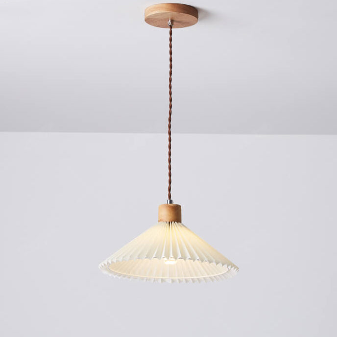 Eleglite Nordic Design Pendelleuchte | Minimalistischer Stil | Gefalteter Lampenschirm | 1-Licht Hängelampe