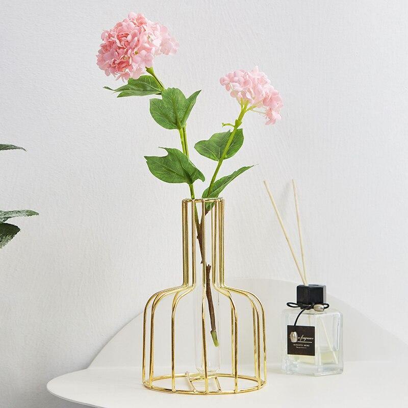 VaseTech Testrohr-Vase mit Metallständer | Modernes Design | Minimalistische Dekoration für Zuhause & Büro