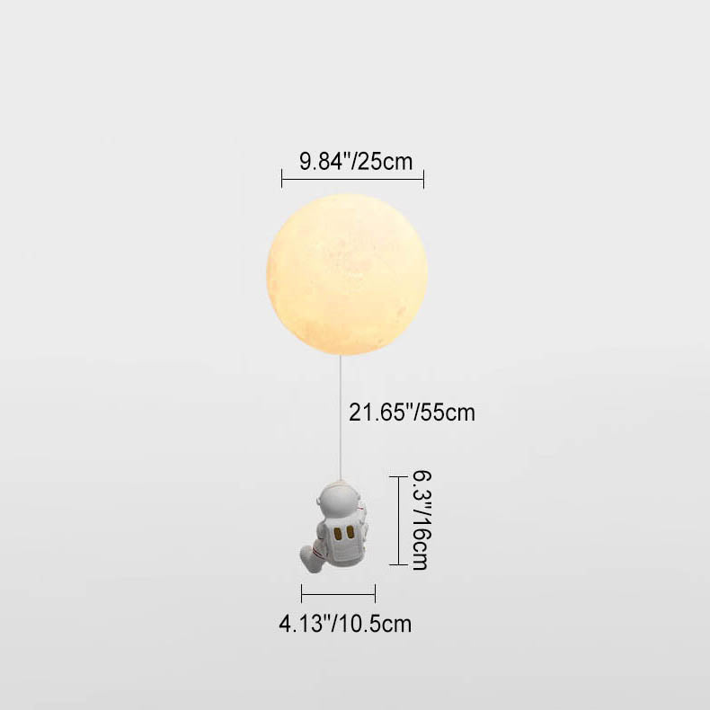 AstroLuxe Kreatives Astronaut Wandlampe | Eisen- und Harzdesign | Einzigartige Beleuchtung für Schlafzimmer | Stimmungslicht