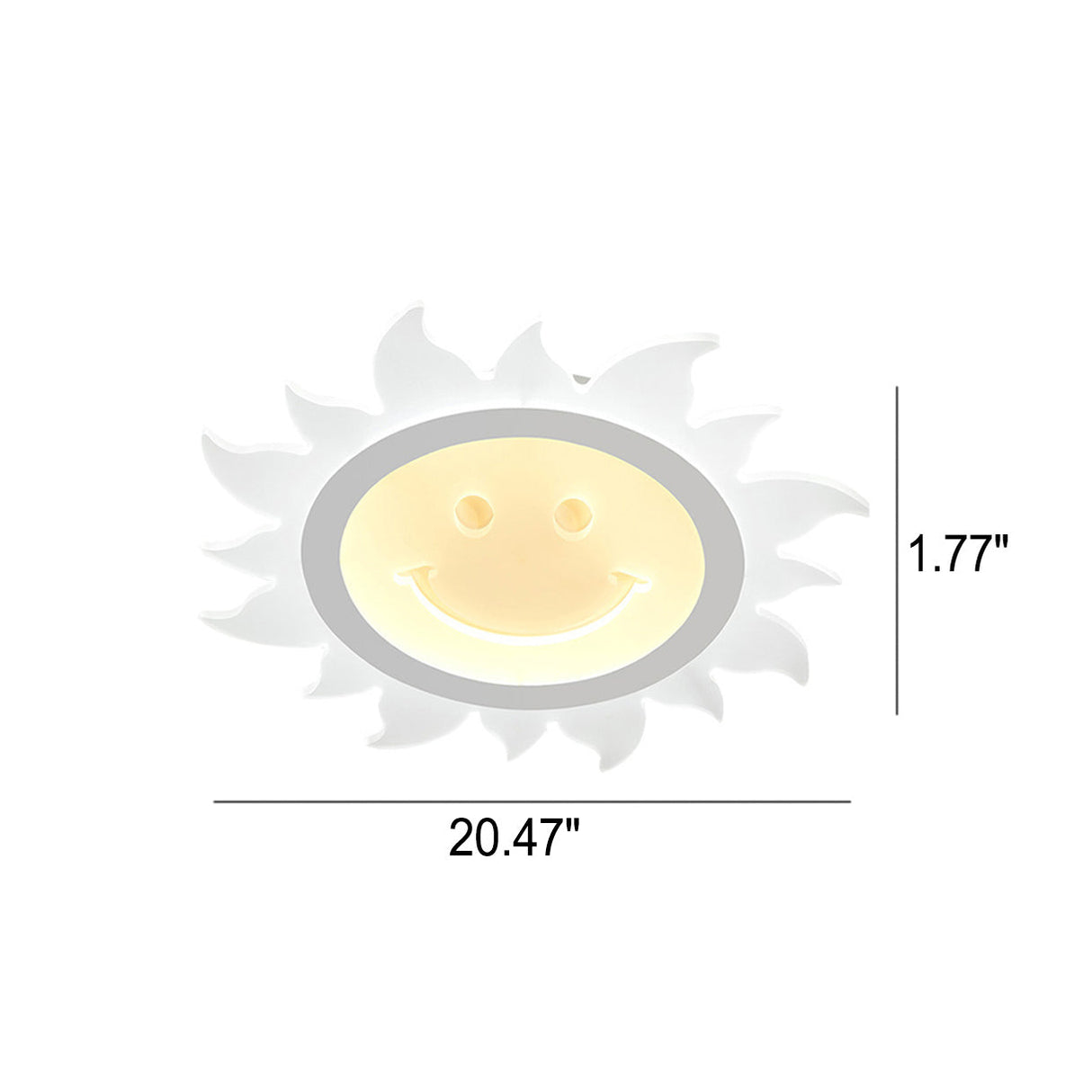SunnyGlow Smiley LED Deckenleuchte | Cartoon Design | Warm- & Weißlicht | Dimmbar | Kinderzimmer