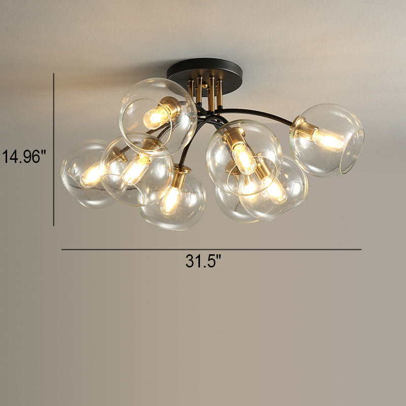 AstraLuxe Glas-Deckenleuchte | Luxus Design | 4/6/8 Lichter | Modern & Elegante Beleuchtung für Ihr Zuhause