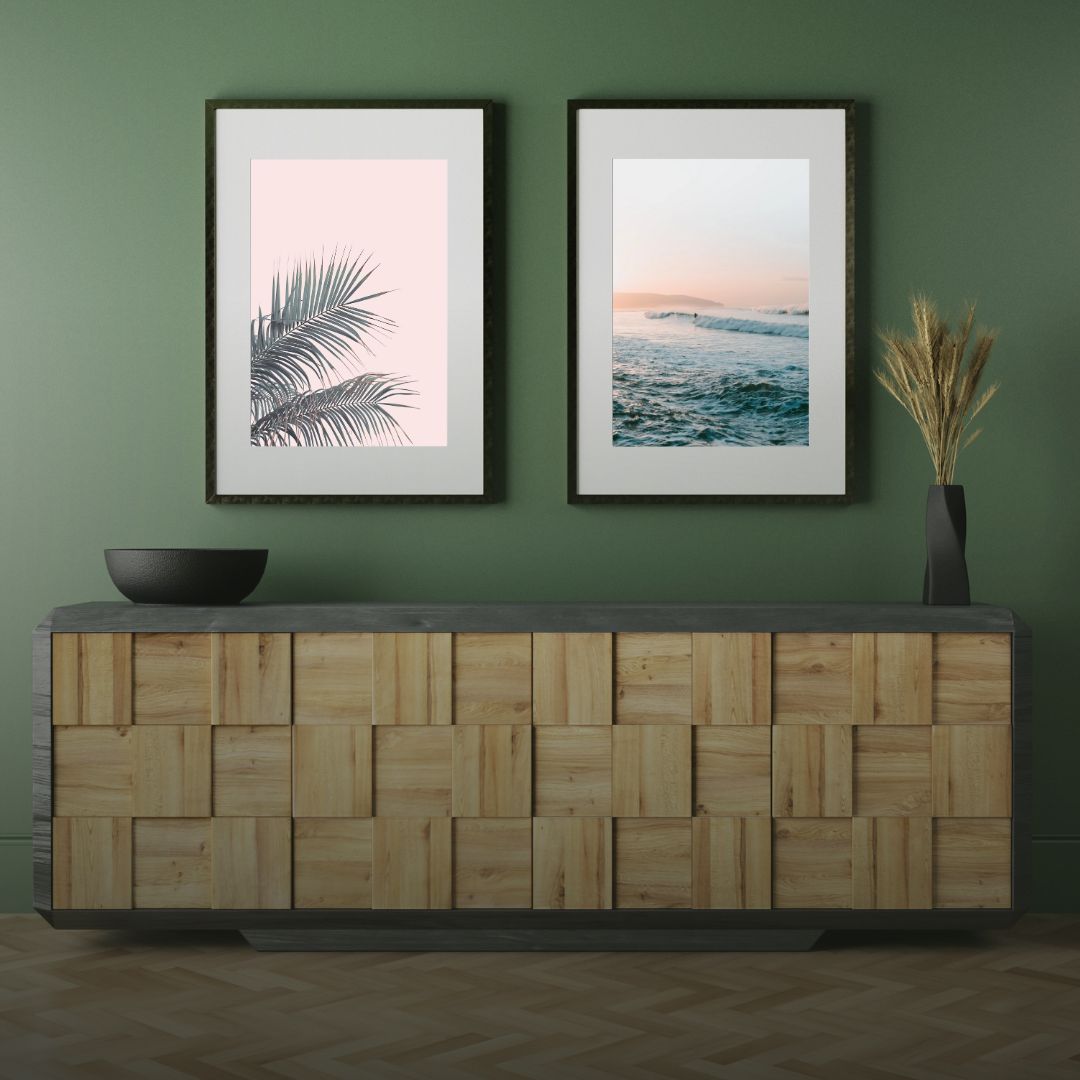 CoastalVibes Leinwand 2er-Set | Strand- und Meeresdesign | Wanddekoration für Zuhause | Zeitlose Eleganz