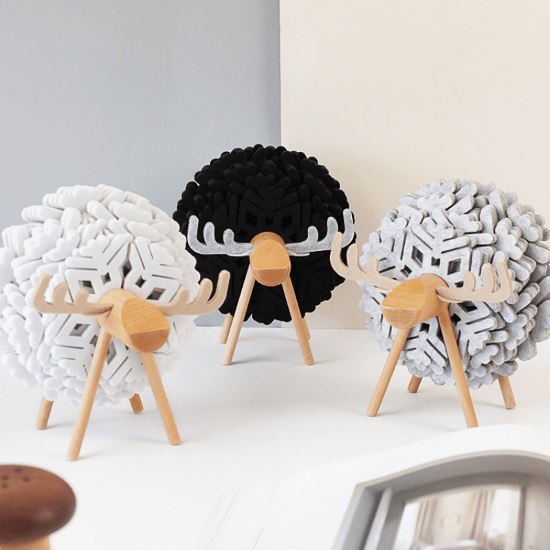 MooseMats 12-teiliges Untersetzer-Set | Hochwertige Filzuntersetzer | Stilvoll & Schützend | In Weiß, Blau & Schwarz