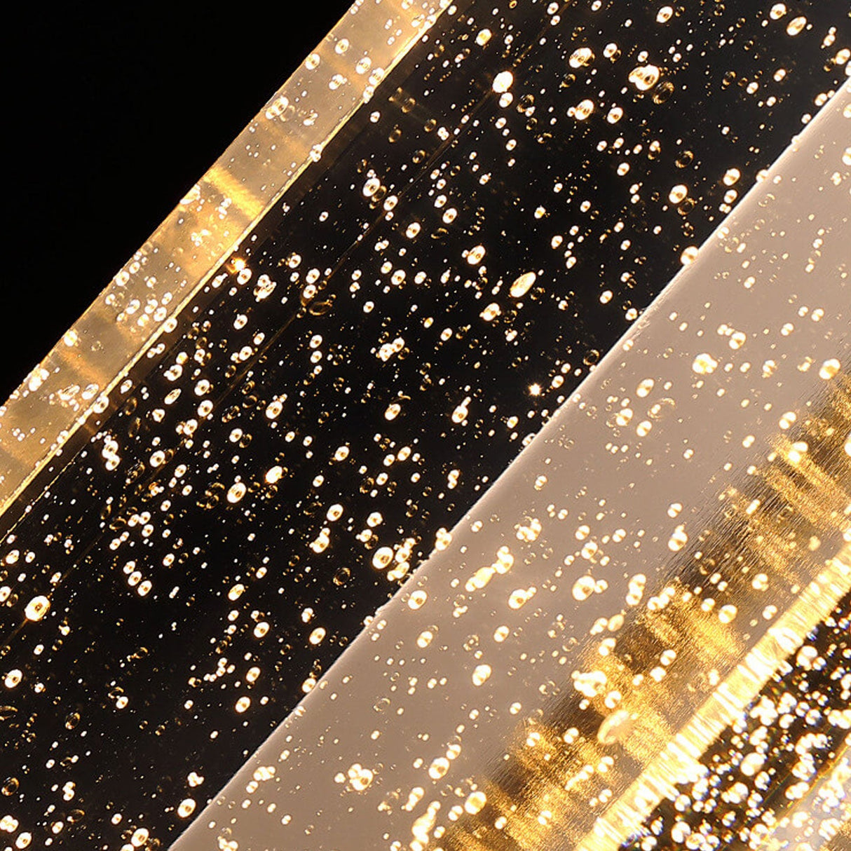 Lucera Luxuriöse LED Wandlampe | Rechteckig | Kristallblase Design | Elegantes Licht für Zuhause | Deko | Moderne Wandleuchte