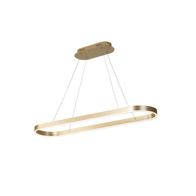 LumaOval Minimalistische LED Pendelleuchte | Ovales Aluminium-Design | Dimmbares Licht | Luxus Kronleuchter