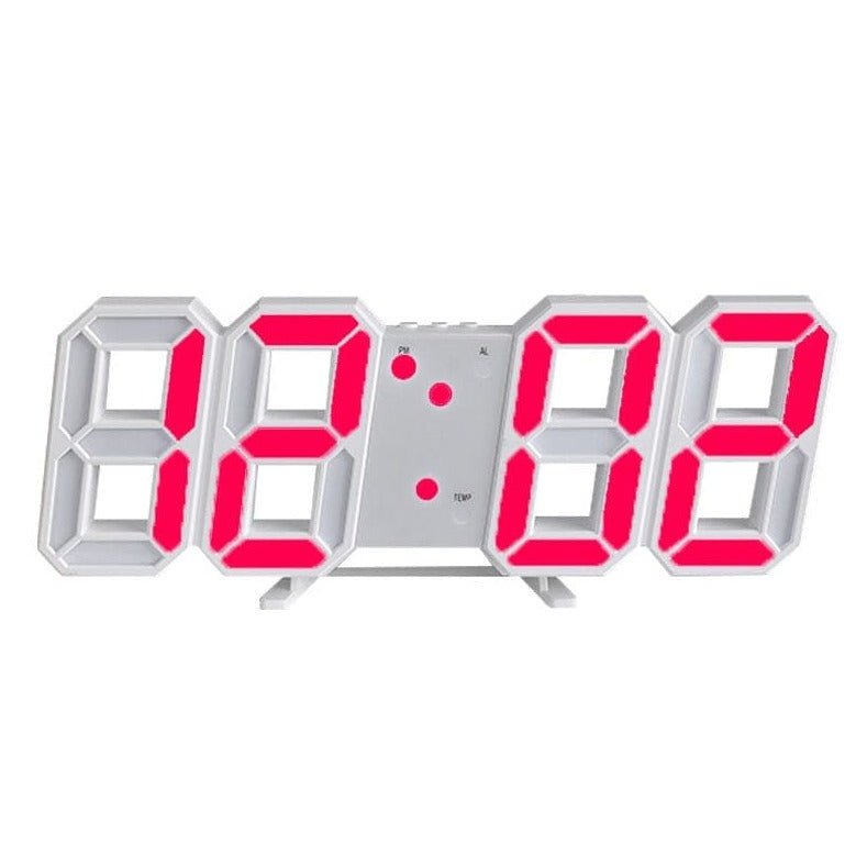 ChronoGlow 3D LED Wanduhr | Moderne Digitale Uhr | Dimmbares LED Licht | Stilvolle Wanddeko