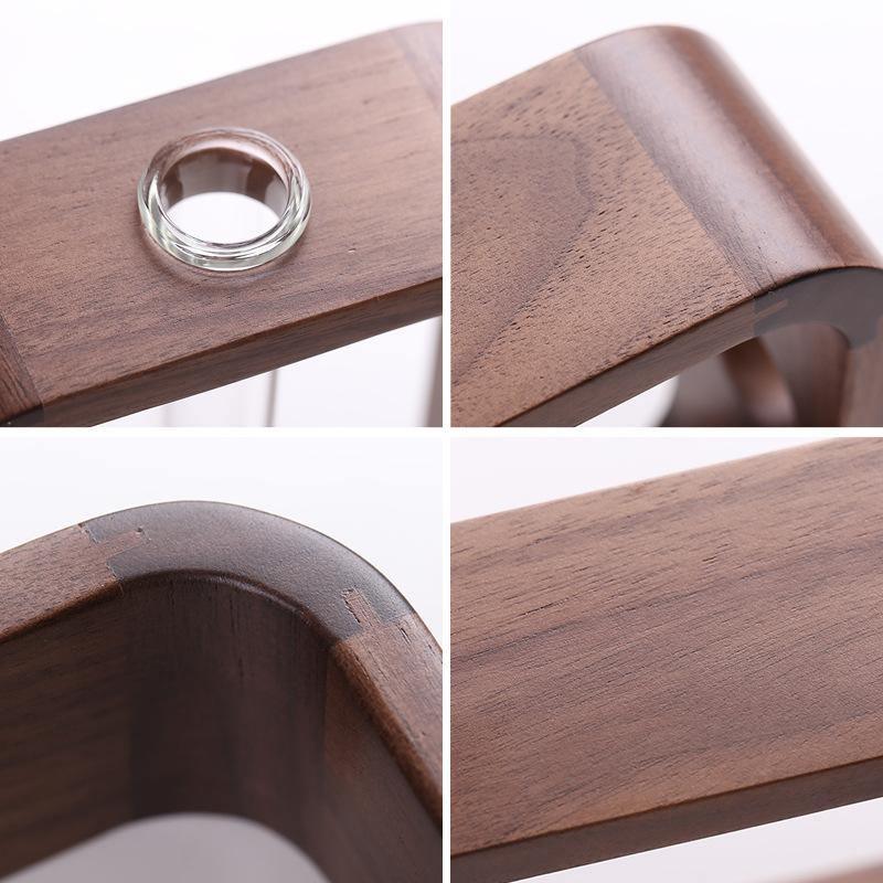 PlantFrame Holz-Glas Pflanzvase | Stilvoller Anzuchtbehälter | Perfekt für Pflanzenliebhaber & Dekoration