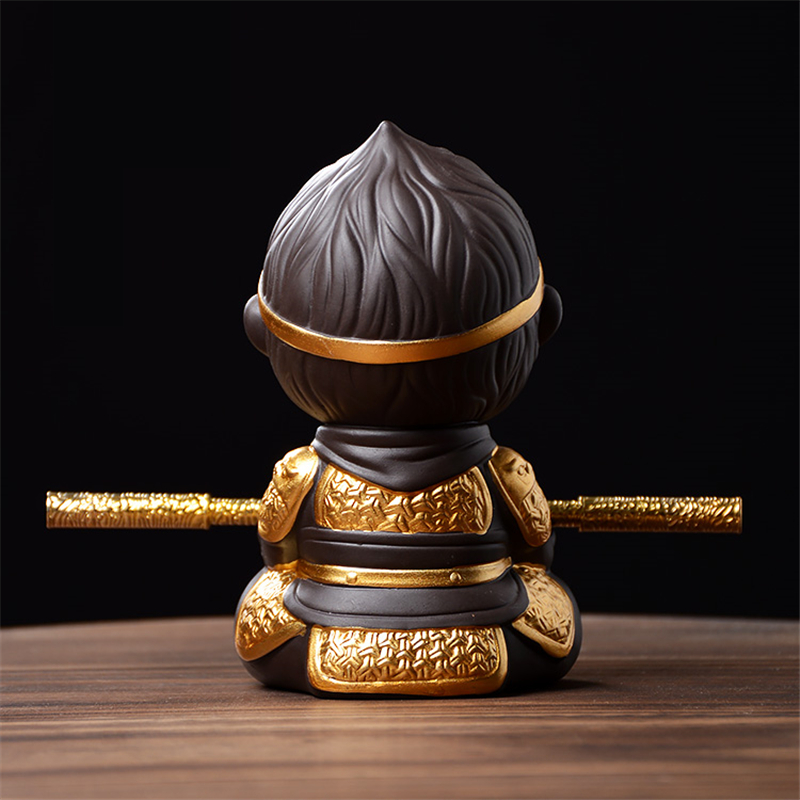 MonkeyKing Teesalon Ornament | Asiatische Dekofigur | Elegantes Affenkönig-Design | Dekoration für Zuhause & Teezeremonien