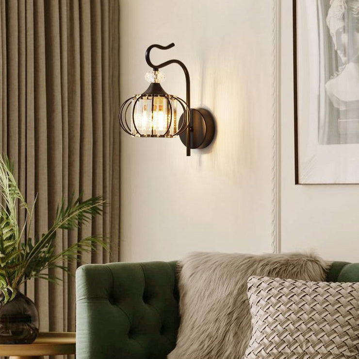 RadiantVell Wandlampe im modernen Minimalismus | Ovaler Kristall-Zylinder | 1 Licht | Elegantes Design für Schlafzimmer & Wohnzimmer