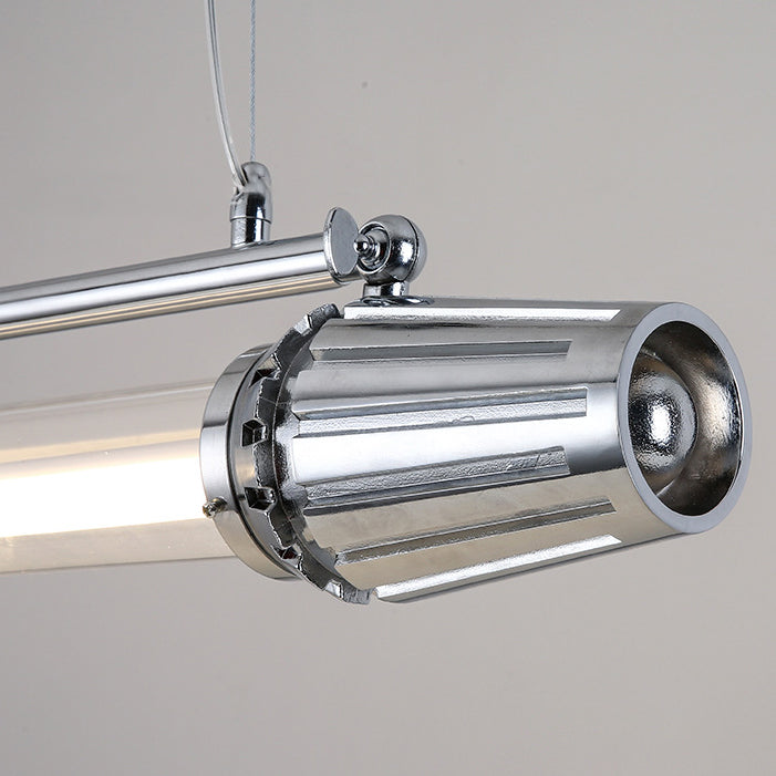 IllustraLine Industrial LED Hängeleuchte | Aluminium-Acryl Design | Esszimmerlampe | Warmweiß & Neutralweiß | Modern & Stilvoll