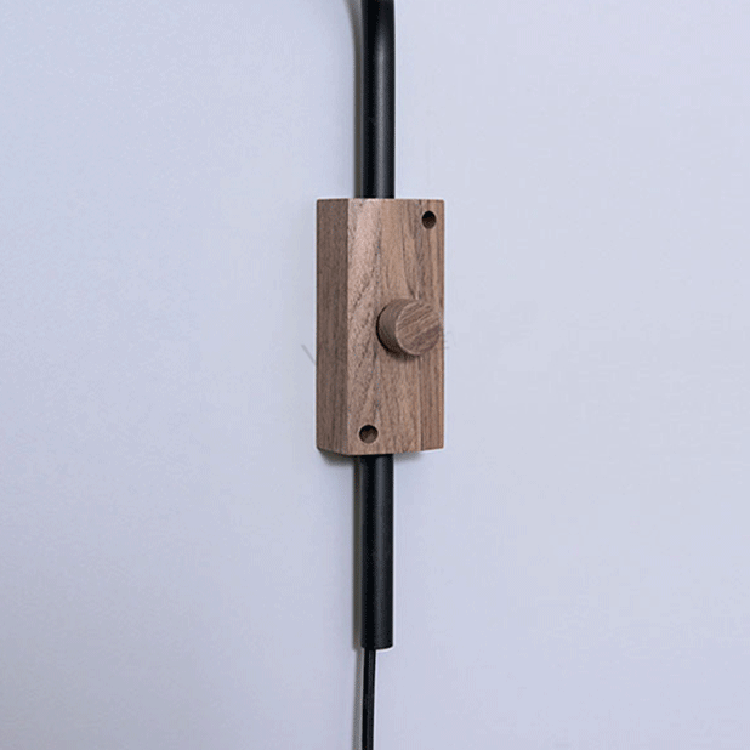 LumeCraft Holz-Zylinder Wandleuchte | Minimalistisches Design | Schlafzimmerbeleuchtung | 1-flammig