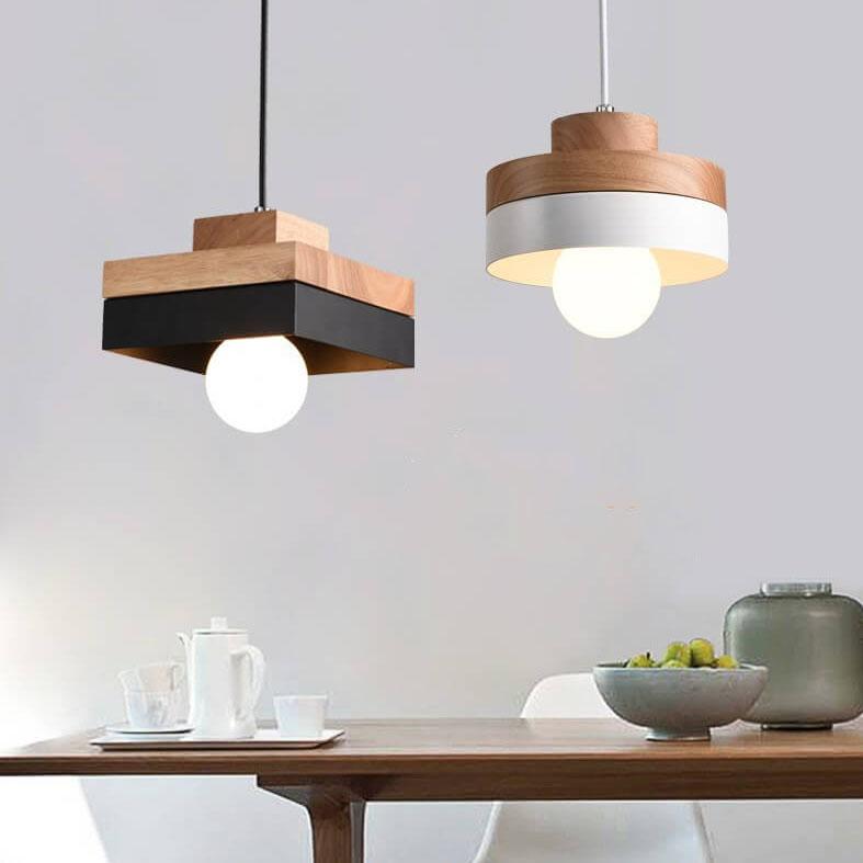 Skyform Minimalistische Pendelleuchte | Runde und Quadratische Optionen | Modernes LED-Design | Elegante Beleuchtung für Zuhause