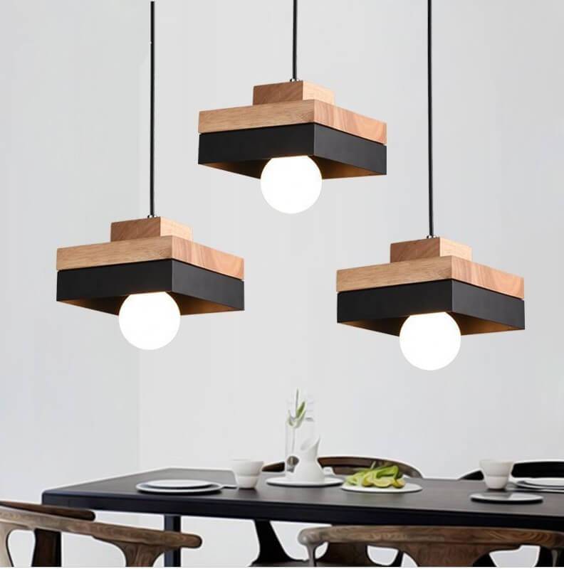 Skyform Minimalistische Pendelleuchte | Runde und Quadratische Optionen | Modernes LED-Design | Elegante Beleuchtung für Zuhause