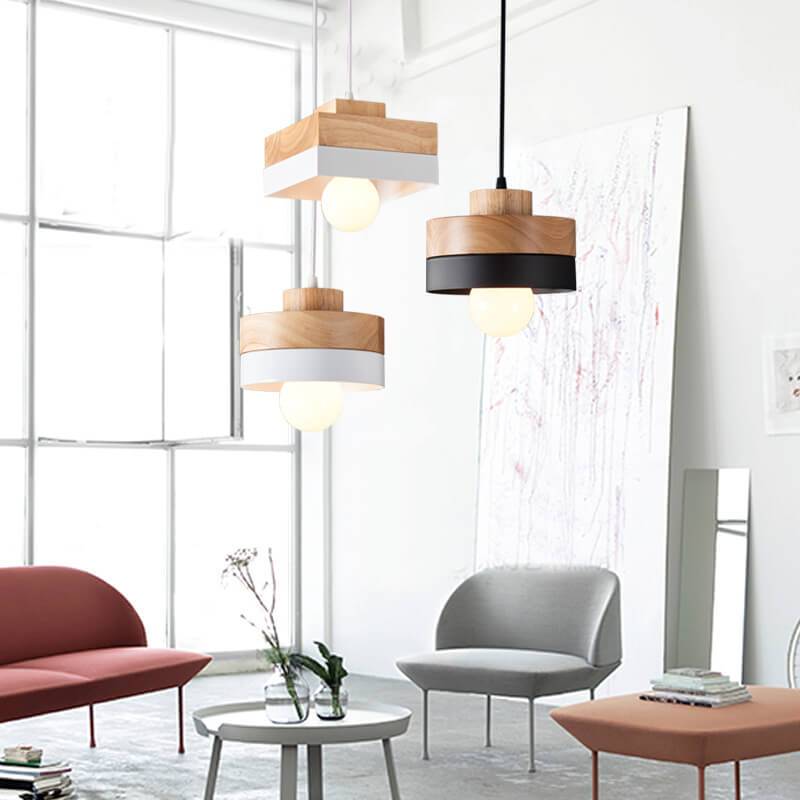 Skyform Minimalistische Pendelleuchte | Runde und Quadratische Optionen | Modernes LED-Design | Elegante Beleuchtung für Zuhause
