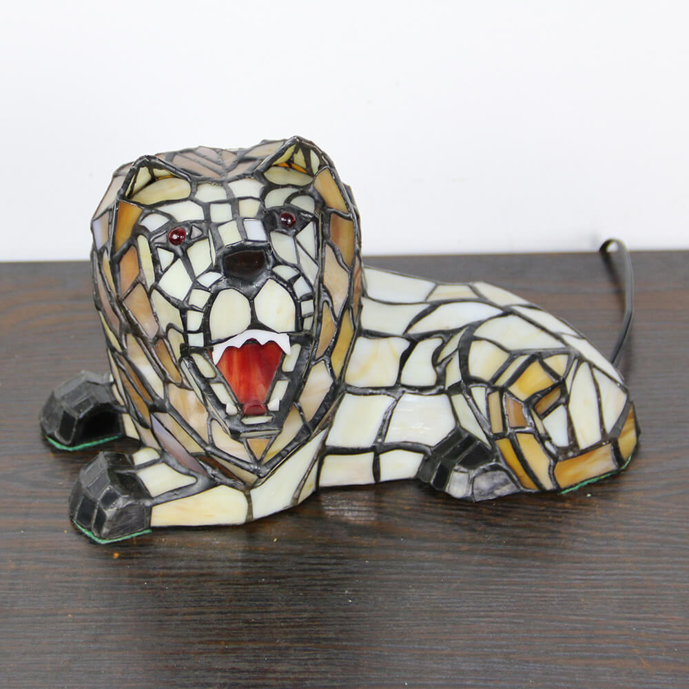 GlasVivo Tiermotive Tischlampe | Buntglas | Kreative Tiffany Deko | LED 1-Flammig