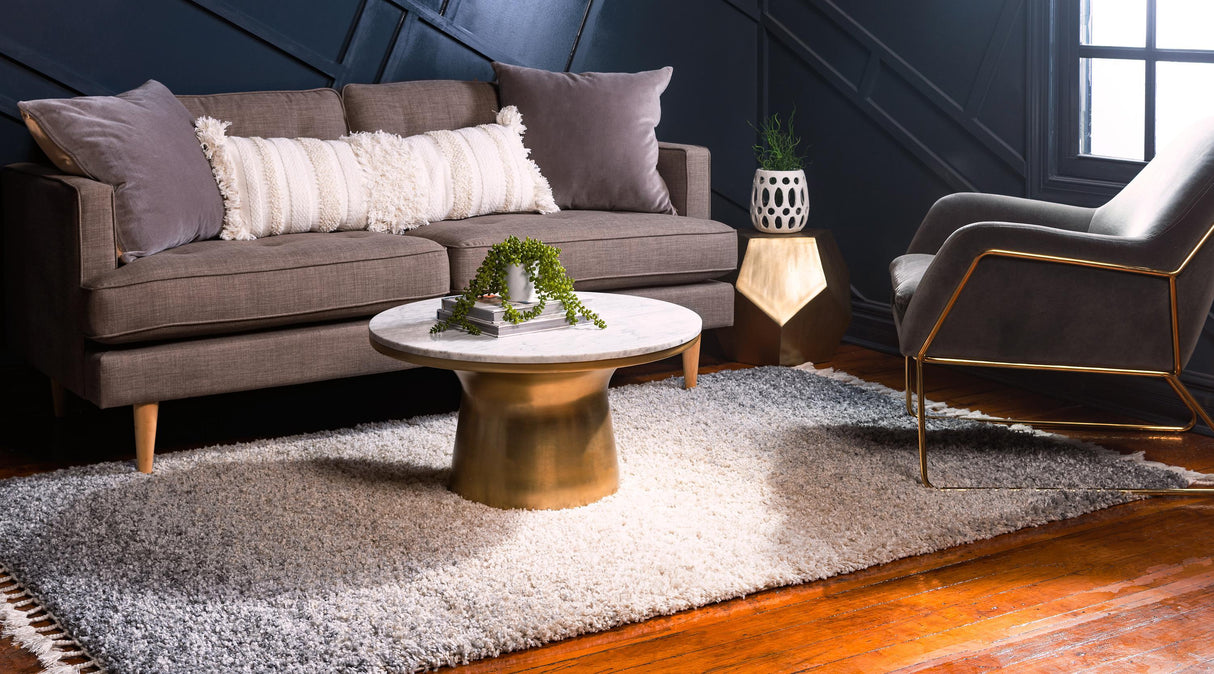 Velviona Gradient Shaggy Teppich | Weicher Hochflorteppich | Modernes Farbverlauf-Design