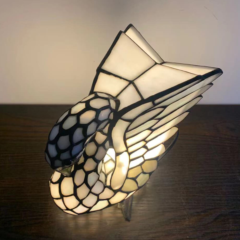 GlasVivo Tiermotive Tischlampe | Buntglas | Kreative Tiffany Deko | LED 1-Flammig