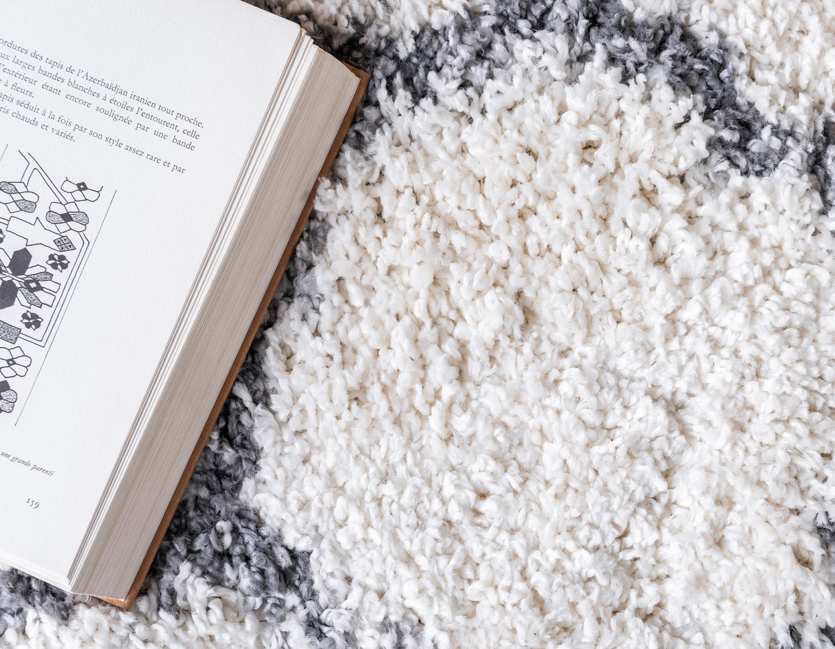 ShaggyLux - Moderner Hochflor Teppich mit Muster | Weich & Kuschelig | Perfekte Wohnraumdeko