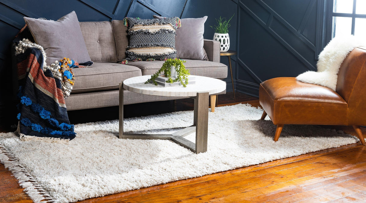 Marlea Hochflor Teppich mit Meliertem Design | Weich & Gemütlich | Perfekt für Wohnzimmer & Schlafzimmer